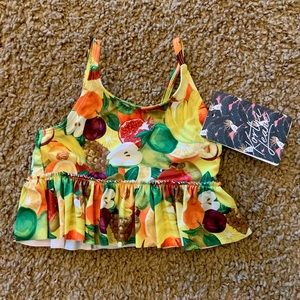 *NEW* Kortni Jeane Girls Peplum Swim Top